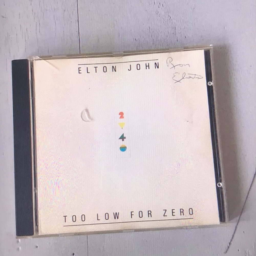 1983 Elton John "Too Low for Zero" CD - White Cover